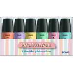 Marcadores Fluorescentes (6 uds.) - Subrayadores Tamaño Mini, Punta Biselada