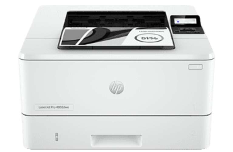 Impresora láser - HP LaserJet Pro 4002dwe, B&N, Laser, 1200X1200 ppp, 40 ppm, Wi-Fi, HP Smart, Blanco