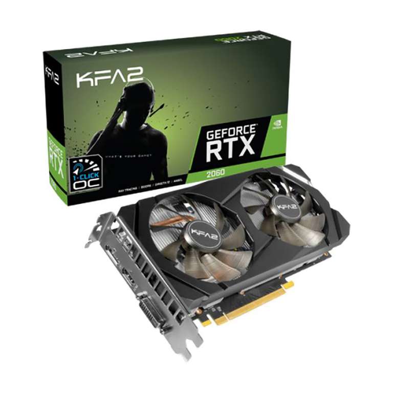 Tarjeta Gráfica KFA2 GeForce RTX 2060 (1-Click OC) v2 6GB GDDR6