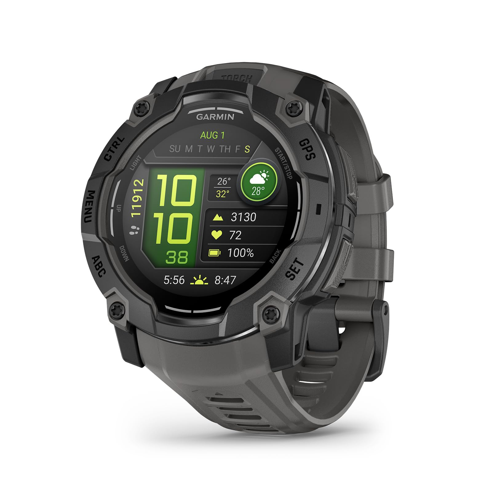Reloj Garmin Instinct 3 50mm Negro (Pantalla AMOLED, GPS multirred, linterna LED, batería hasta 24 días, salud y resistencia, en Amazon)