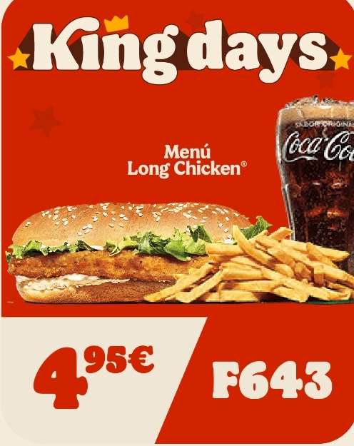 Menú Long Chicken por sólo 4,95€