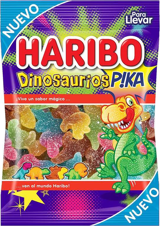 Haribo dinosaurios pika 18 paquetes de 100gr solo 9.55€