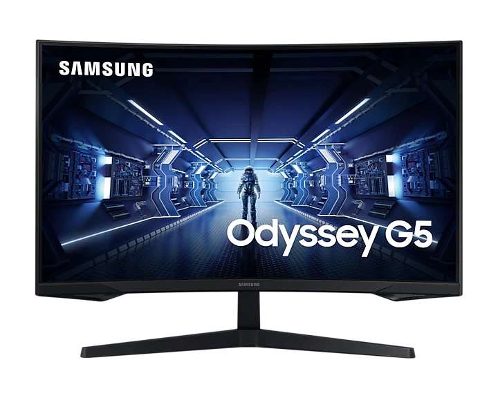 Monitor Gaming Samsung Odyssey G5 WQHD 27" con curvatura 1000R, 144Hz y 1ms
