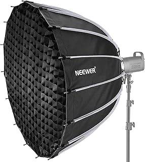 NEEWER Softbox Parabólico de 47,2 Pulgadas/120cm Configuración Rápida Plegado Rápido, con Difusores/Rejilla de Nido de Abeja/Bolsa, Compatib