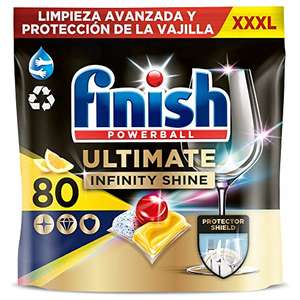 Finish Powerball Ultimate Infinity Shine pastillas lavavajillas, 80 cápsulas lavavajillas