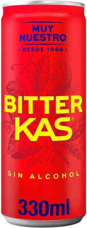Bitter KAS Refresco Amargo sin Alcohol, 24 x 330ml [Bitter KAS Zero en descripción]