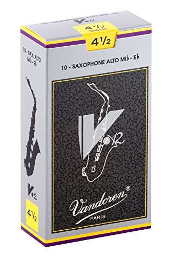 Vandoren V12 - Caja de 10 cañas para saxofón alto (dureza 4.5)