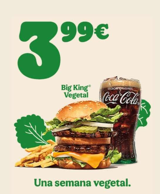 Menú Big King Vegetal por sólo 3,99€