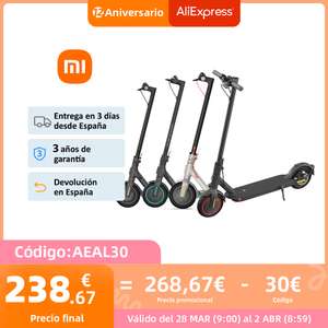 Xiaomi Mi Electric Scooter Essential (EL 30/03, 10:00) Desde España