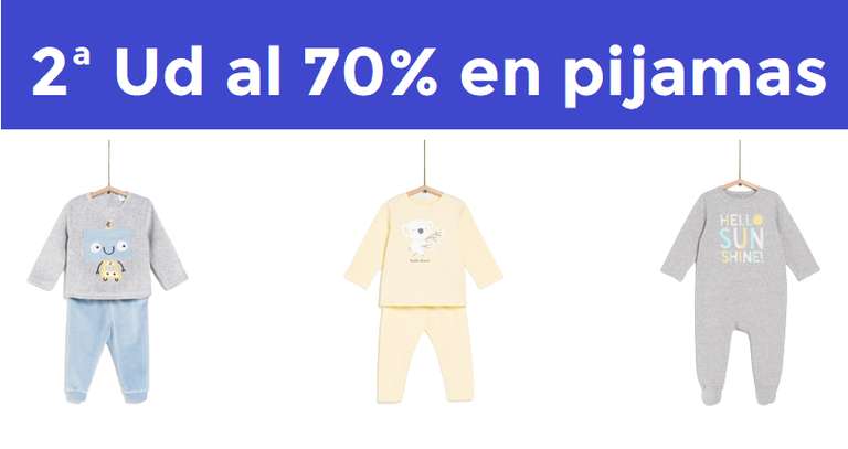 2ª Ud al 70% Pijamas y peleles de bebé