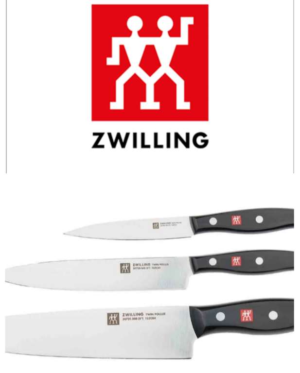 Zwilling Juego de 3 cuchillos de acero para cocina casa