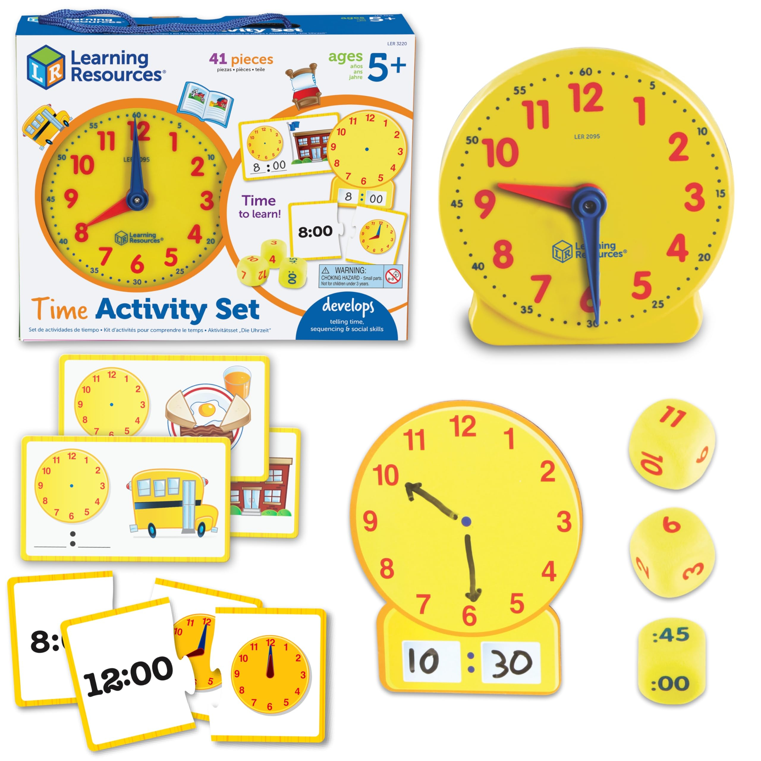 Resources Reloj Educativo – Set de Actividades para Aprender la Hora Digital y Analógica – Juego Didáctico para Niños 5+ Años