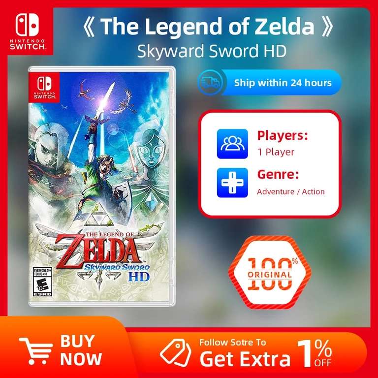 The Legend of Zelda Skyward Sword HD Nintendo Switch (envío gratis)