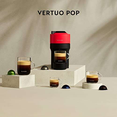 Krups Nespresso VERTUO Pop XN9204 - Cafetera de cápsulas, máquina de café expreso de Krups