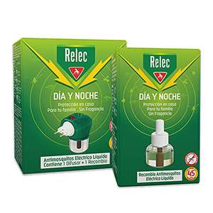 Relec Día y Noche - Difusor y Recambio Antimosquitos + Recambio Antimosquitos Eléctrico
