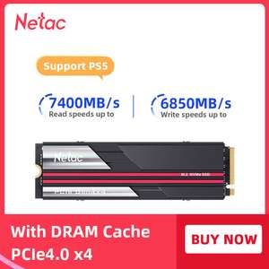 SSD NVMe Gen4 Netac NV7000 de 2TB con disipador (el de 4TB 153,41€)