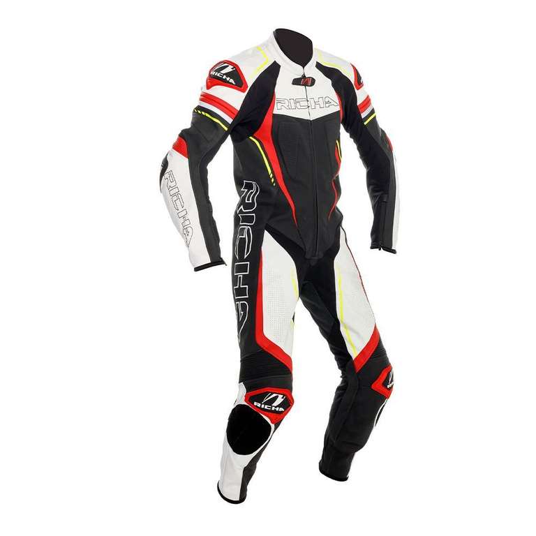 Richa francorchamps - traje moto hombre red/fluo yellow