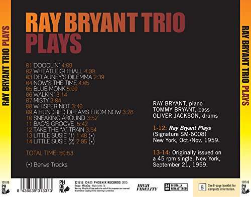 Ray Bryant Trio Plays Ray Bryant CD