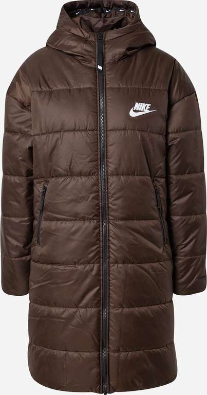 Abrigo de invierno Nike Sportswear en Blanco y Marrón Oscuro