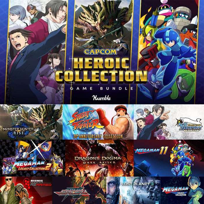 CAPCOM Heroic Collection Steam [Monster Hunter, Street Fighter 30th Anniversary Collection, Phoenix Wright, Dragon's Dogma y otros]