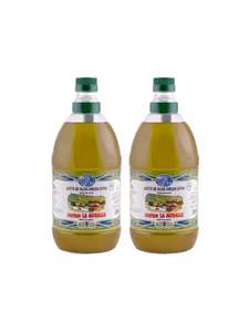 4 litros de aceite de oliva virgen extra Cortijo La Muralla, Variedad Arbequina, 2 Garrafas de 2 L