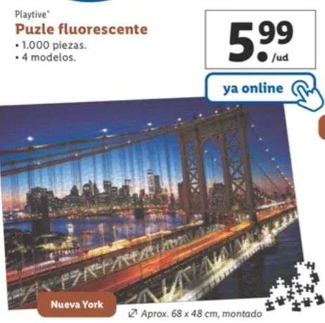 Puzzle FLUORESCENTE 1000 Pcs A SÓLO 5.99€! 15/12 en tiendas Lidl!! (4 modelos, imágenes en la descripción).