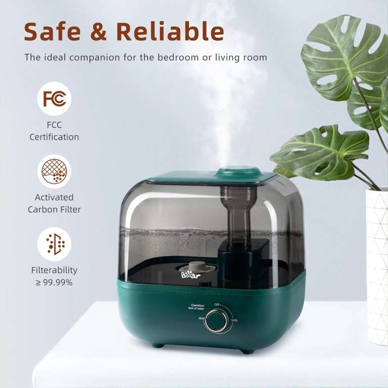Bear - Humidificador de aire para el hogar, dispositivo de gran capacidad con caja de Perfume, 5L (ENVIO DESDE FRANCIA