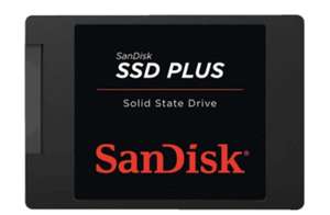 Disco duro SSD 480 GB - SanDisk SSD PLUS, Interno, Lectura 535 MB/s, Escritura 445 MB/s, Sata III, Negro