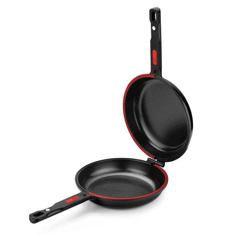 BRA Dupla Premiere | Sartén Doble para Tortilla de Patatas, 26 cm de Diámetro, Aluminio Fundido, Triple Capa Antiadherente, 100% sin PFOA