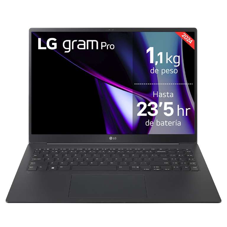 Portátil LG gram Pro 16Z90SP, Intel Core Ultra 7, 32GB, 512GB SSD, 16", W11