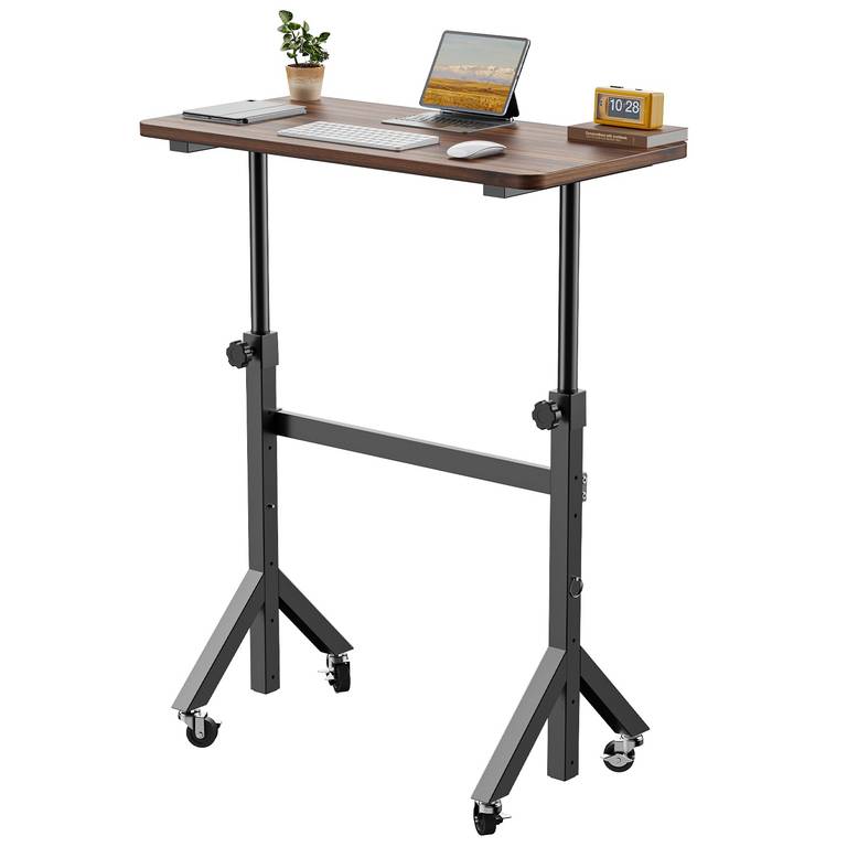 HUANUO Escritorio de pie Ajustable en Altura, 6 ajustes de Altura de hasta 118 cm, 80 x 40 cm (también en blanco)