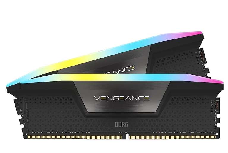 Corsair Vengeance RGB DDR5 32GB (2x16GB) 6000MHz C30 Optimizada para AMD Memoria (Iluminación RGB Dinámica de Diez Zonas)