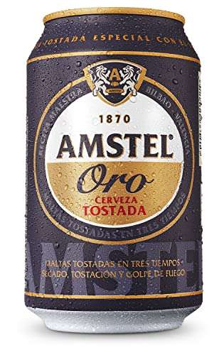 Amstel Oro Cerveza Tostada Pack 24 x 33cl [0,57€ LATA]