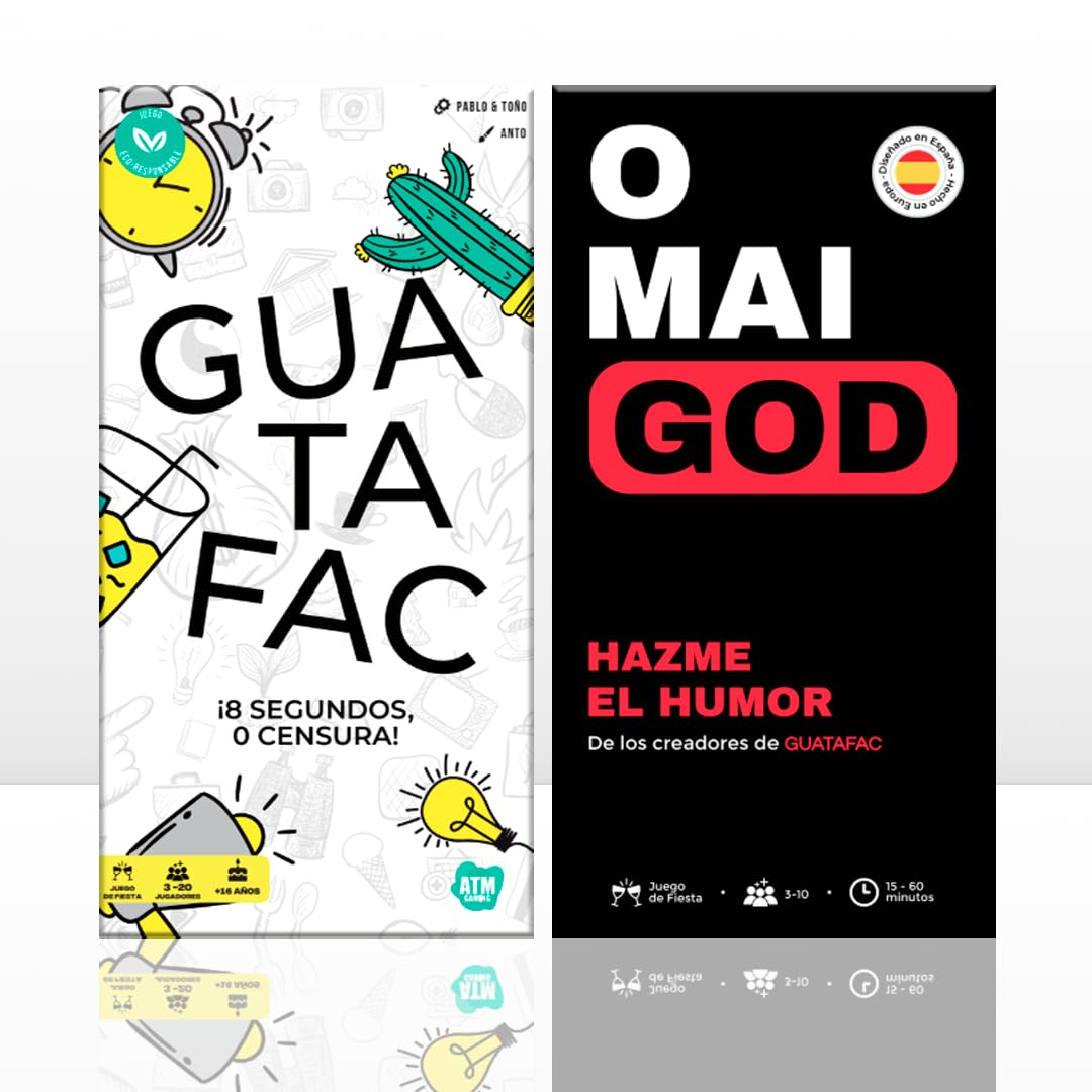 Pack Juegos de Mesa para Adultos – Juegos de Cartas de Humor y Risas – Guatafac + Omaigod