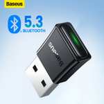 Baseus-Adaptador USB Bluetooth 5,3 para PC, transmisor, receptor, Dongle, inalámbrico, para ratón, teclado, Win11/10/8.1