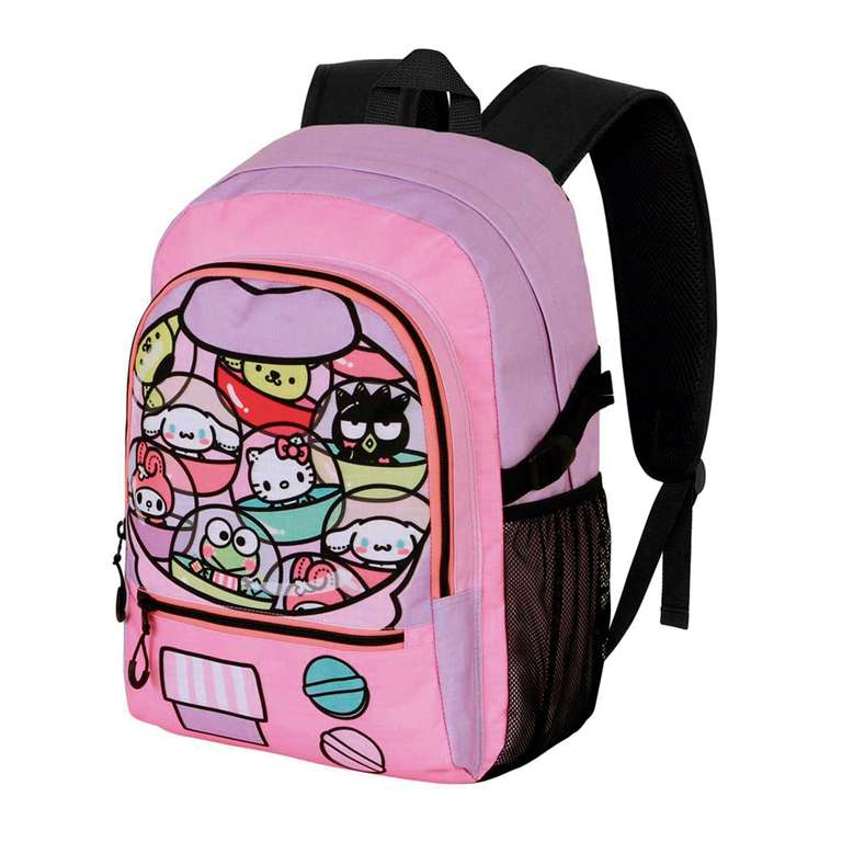 Trousse Scolaire Hello Kitty Sanrio Gashapon - 3 Compartiments - Rose - 23 X 11 Cm