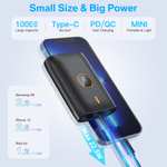 Power Bank 10000mAh Carga Rápida 22.5W USB-C con Pantalla LED - Batería Externa Portátil