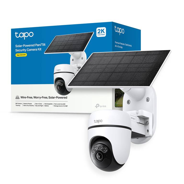 Cámara de vigilancia exterior WiFi TP-Link Tapo C610 KIT 2K 3MP con panel solar
