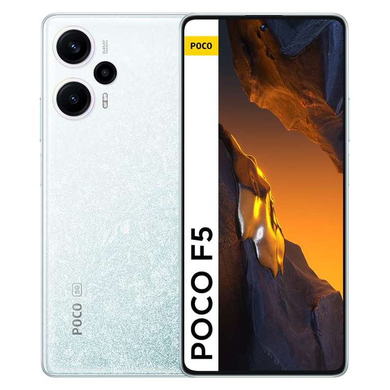 Xiaomi Poco F5 - 8 GB + 256 GB, Snapdragon 7+ Gen 2, OLED 6,67" 120 Hz, 5000 mAh, 67 W Fast Charging, 64 MP Cámara (Global Version), Blanco