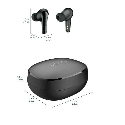 Amazon Brand Eono Auriculares diseñados Harman, inalámbricos, cancelación ruido activa, 7+ horas reproduccion, IP55, USB-C, Llamadas, Hi-Fi,
