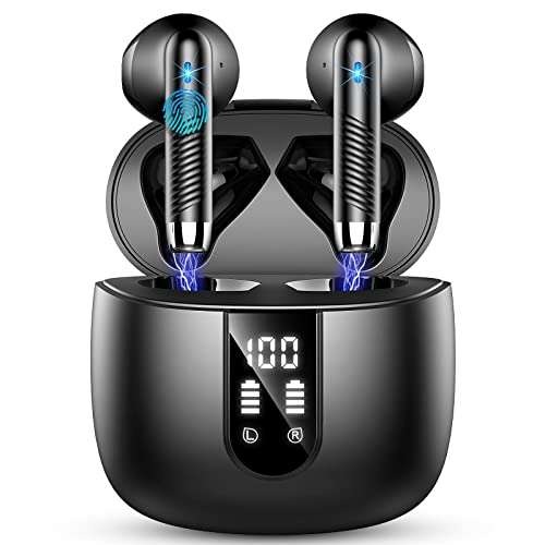 Auriculares Inalambricos, Auriculares Bluetooth 5.3 HiFi Estéreo con 2 HD Mic
