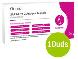 Test Covid-19 Antígenos Nasal - 10 Unidades - Genrui
