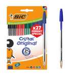BIC Cristal Original Bolígrafos de Punta Media (1,00 mm) - Colores de Tinta Surtidos, Caja de Edición Especial de 27