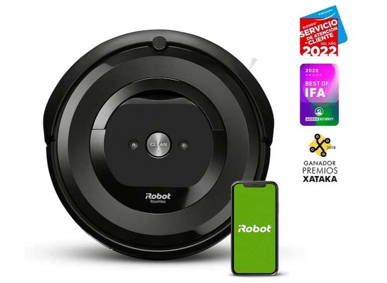 iRobot Roomba e5158, 90 min, 0.6 l, 2 cepillos multisuperficie, 1 cepillo bordes