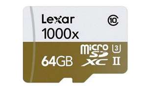 Lexar 64GB (128Gb por 39,99€) Tarjeta de Memoria MicroSDXC Lexar Professional 1000x , Clase 10, U3, V60