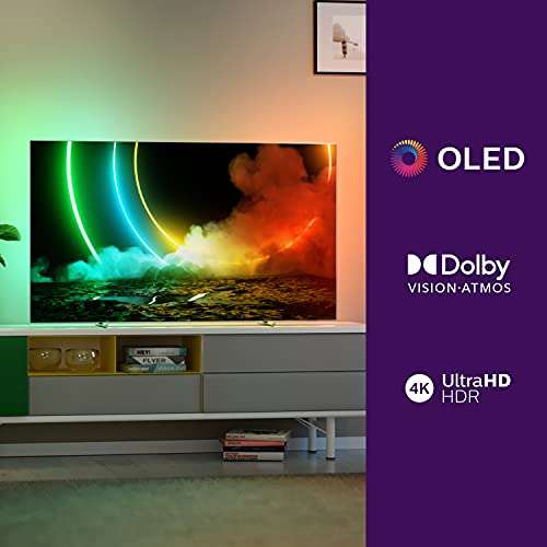 TV OLED 55" - Philips 55OLED706/12 | 120 Hz | 2xHDMI 2.1 | AndroidTV 10 | DTS, Ambilight 3 lados, HDR10+, Dolby Vision & Atmos
