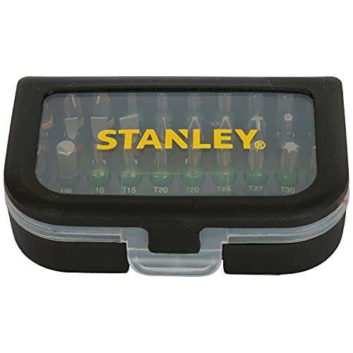STANLEY STA60490-XJ - Juego de 31 piezas para atornillar con puntas inviolables y adaptador magnético