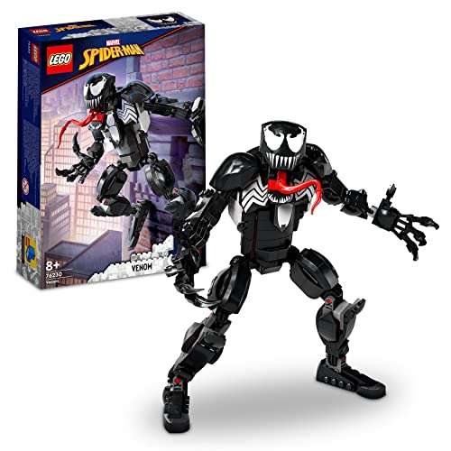 LEGO Marvel Figura de Venom, Muñeco de Supervillano Articulado