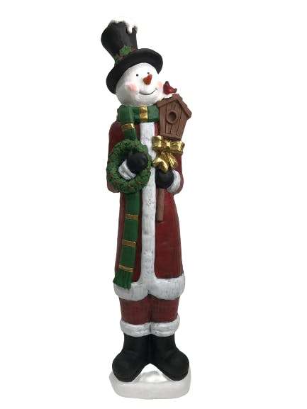 Muñeco de Navidad Tarrrington House, Figura Decorativa, Poliresina, 124.5 x 28.5 x 20 cm
