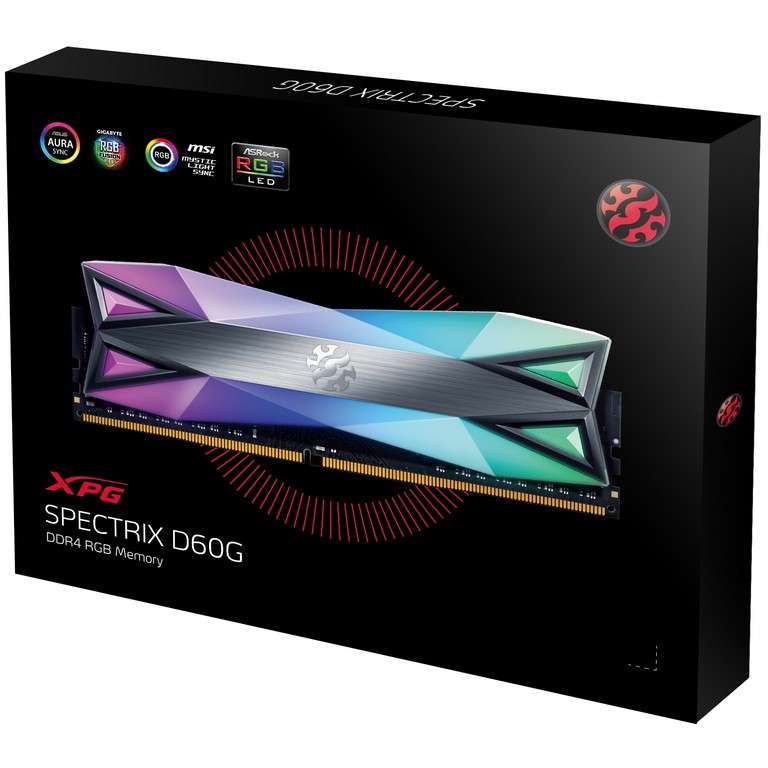 XPG Spectrix D60G RGB 32GB Kit (2x16GB) RAM DDR4 3600 CL18